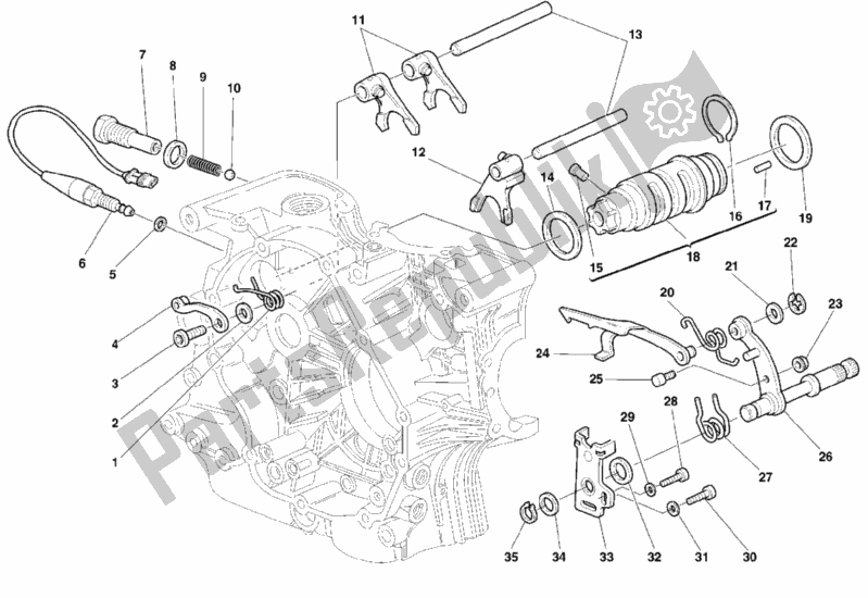 Todas las partes para Mecanismo De Cambio De Marcha de Ducati Supersport 900 SS 1999